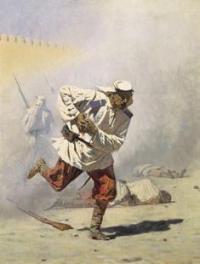Смертельно раненный. Художник В.В. Верещагин.