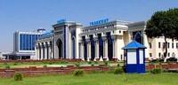 Railway station in Tashkent.