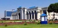 Railway station in Tashkent.