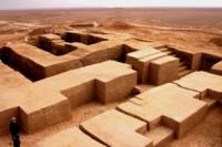 The preserved excavation on the ancient settlement Ulug-depe.