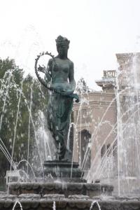 Spring in front of theatre.