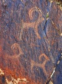 Cave painting Ak-Kainar.