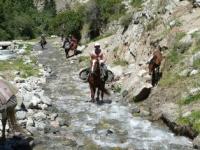 Horse riding to lake Chunkur-Kol of 3673 meters above sea level.
