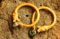 Gold ear-ring have been found at excavation of the mausoleum.