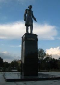 Monument Shokan Valikhanov in Kokshetau.