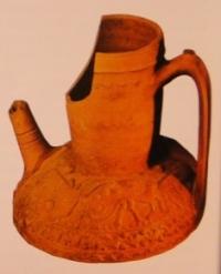 A jug with the drawing. Otrar. The XIII-XIV century of century.