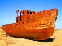 Cemetery of the ships in Muinak.