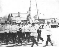 The parade of personnel of the Aral flotilla.