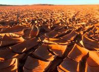 Takyrs in the steppe.