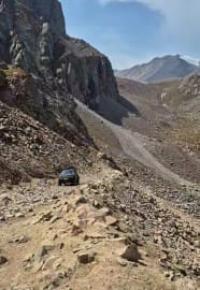 Ascent to Djuku Pass from gorge of same name. Travel of Lyudmila Kempel in August 2025.