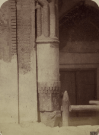 This photograph of the main facade of the Ulugbek Madrasa in Samarkand (Uzbekistan) is in the archeological part of the Turkestan Album.