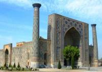 Minarets of Ulugbek Madrasah.