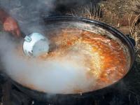 Preparation of soup.