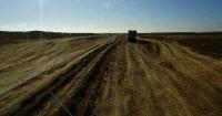 Road from Garabogas to Turkmenbashi town.