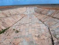 The launch site of rockets from pad No. 1 at the Baikonur Cosmodrome.