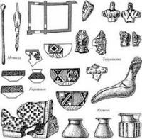 Archeological finds to Namazga-depa settlement.