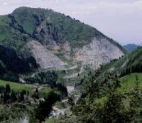 Infrastructure for prevention of mudflows in the neighborhood of Almaty.