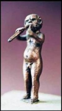 An altar with sculpture Silen. Bronze, limestone. Takhti-Sangin. II century up to B.C.