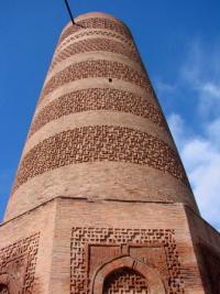 Monument Burana Tower around Tokmok village.