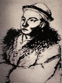 Портрет молодого казаха. Карандаш. 1856 год.