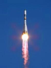 Старт пилотируемого корабля Союз.