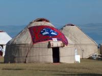 Yurts on the Song-Kol lake.