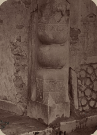 This photograph of the main facade of the Ulugbek Madrasa in Samarkand (Uzbekistan) is in the archeological part of the Turkestan Album.