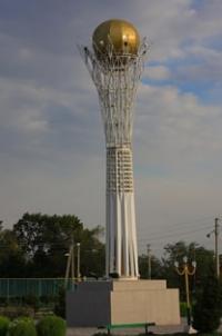 Tower Bayterek in the rown of Zaysan.