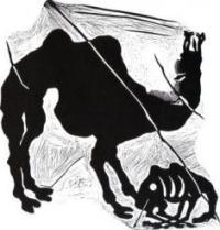 Кисамединов М. (1939 - 1984 г.г.) "Верблюдица", 1973 год. Линография.
