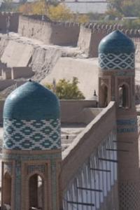 Fortification of the old city in Khiva.