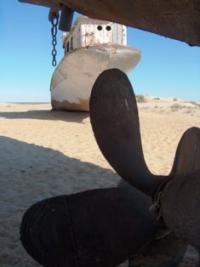 The screw of the ship. Muinak.