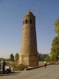 Uzgen the minaret is constructed in middle X of a century.