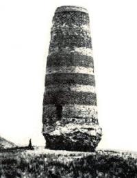 The Burana tower. Photo 1927.