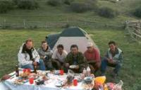 After the termination of tour on horses.