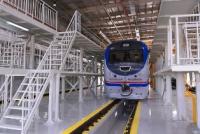 New locomotive depot in Bereket town.