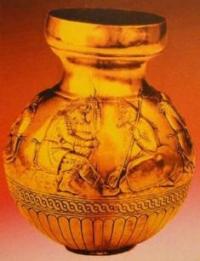 The craftsmen of Taraz knew different methods of hot working of metals smelting, casting and forging.