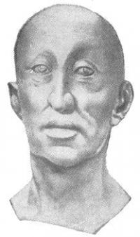 Sculptural reconstruction on a skull Miran-shakh. The author of M. Gerasimov.