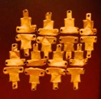 Metal plates of a type-setting belt. Gold. Barrow Issyk.